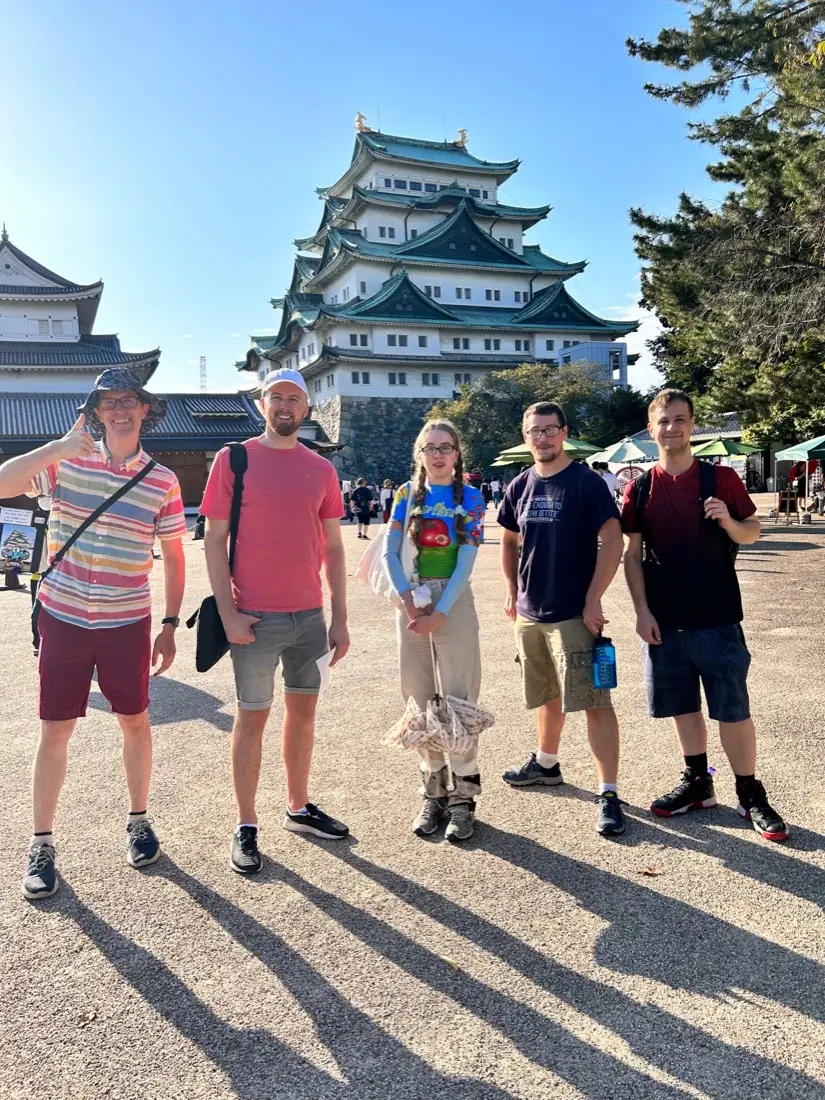 Group at Nagoya Castle, Japan