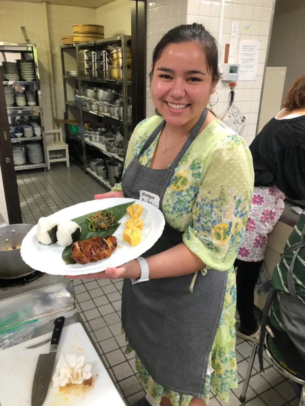 Japanese cooking class during the orientation week
