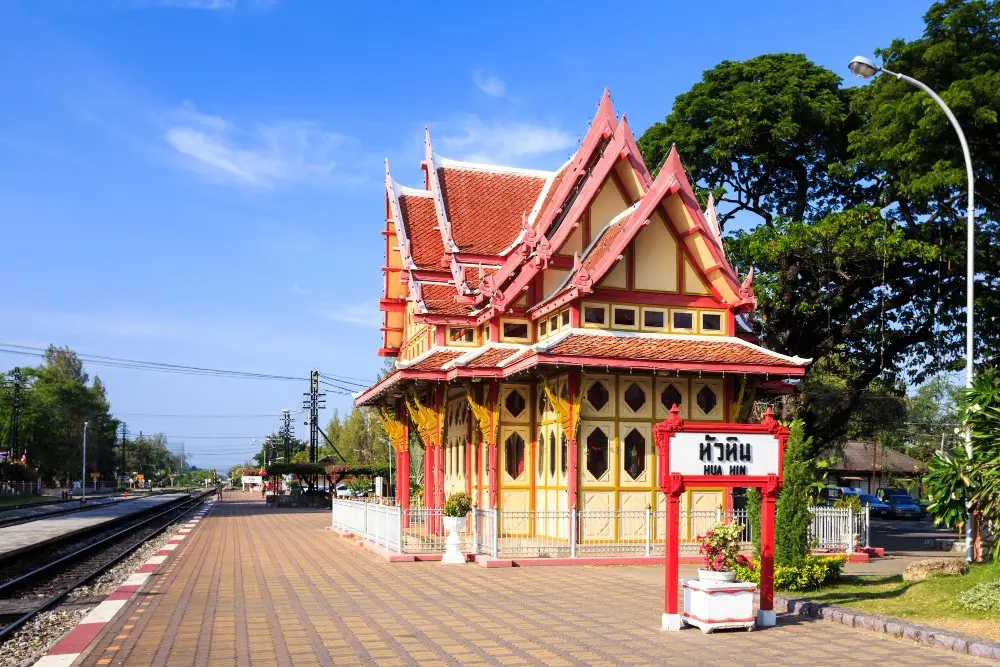 Hua Hin railway station, the landmark at the centre of the town